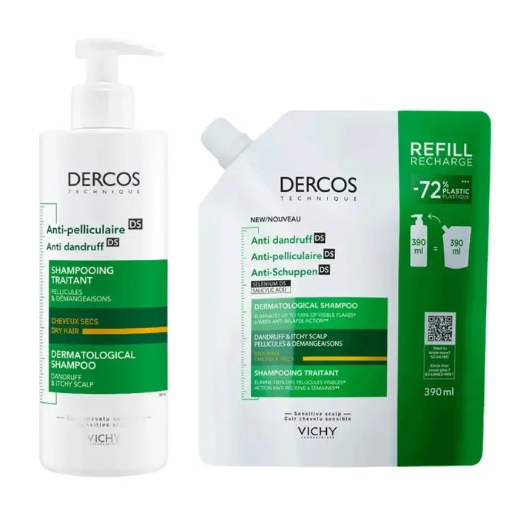 Vichy Dercos Anti-Dandruff Shampoo for Dry Hair Refill 390ml2847