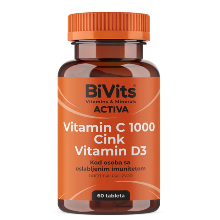 BIVITS VIT.C 1000 CINK VIT.D3 1000 60TBL