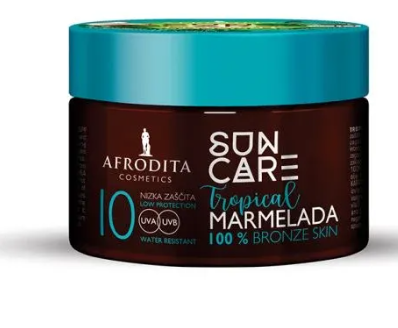 Afrodita Sun Care Tropical marmelada za sunčanje SPF 10, 200 ml