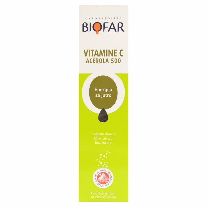 BIOFAR efervete Vitamine C Acerola 500 20x500mg