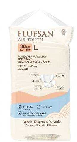 Flufsan pelene/odrasli Air Touch(L) >70 kg, 30 komada