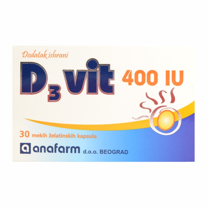 D3 vit 400 IU, 30 kapsula Anafarm