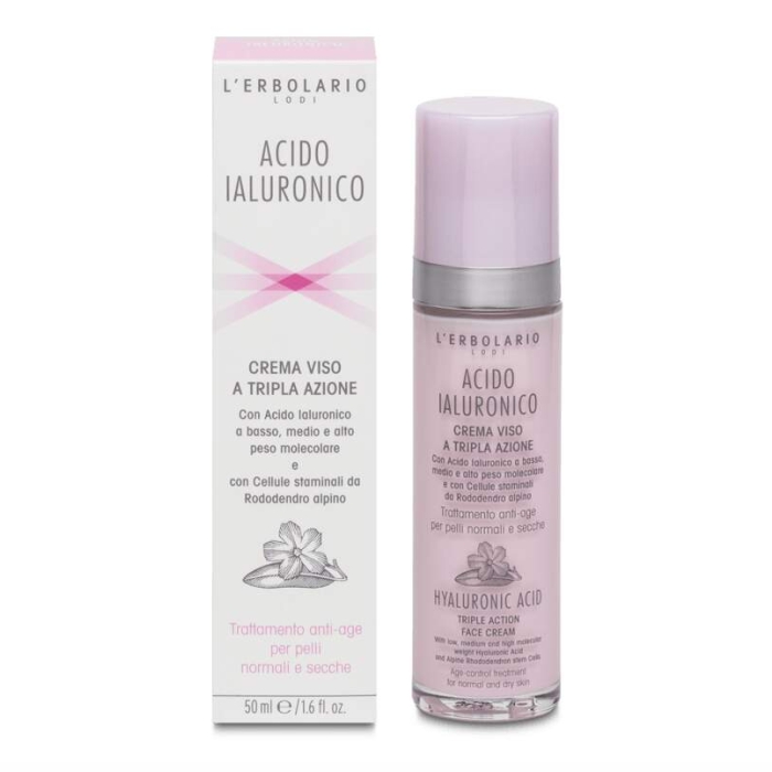 L ERBOLARIO acido laluronico krema za lice, komb koza, 50ml