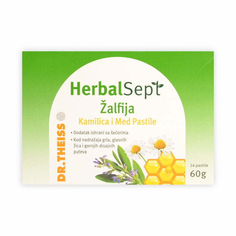 Dr.Theiss Herbalsept Žalfija, Kamilica i Med, 24kom.