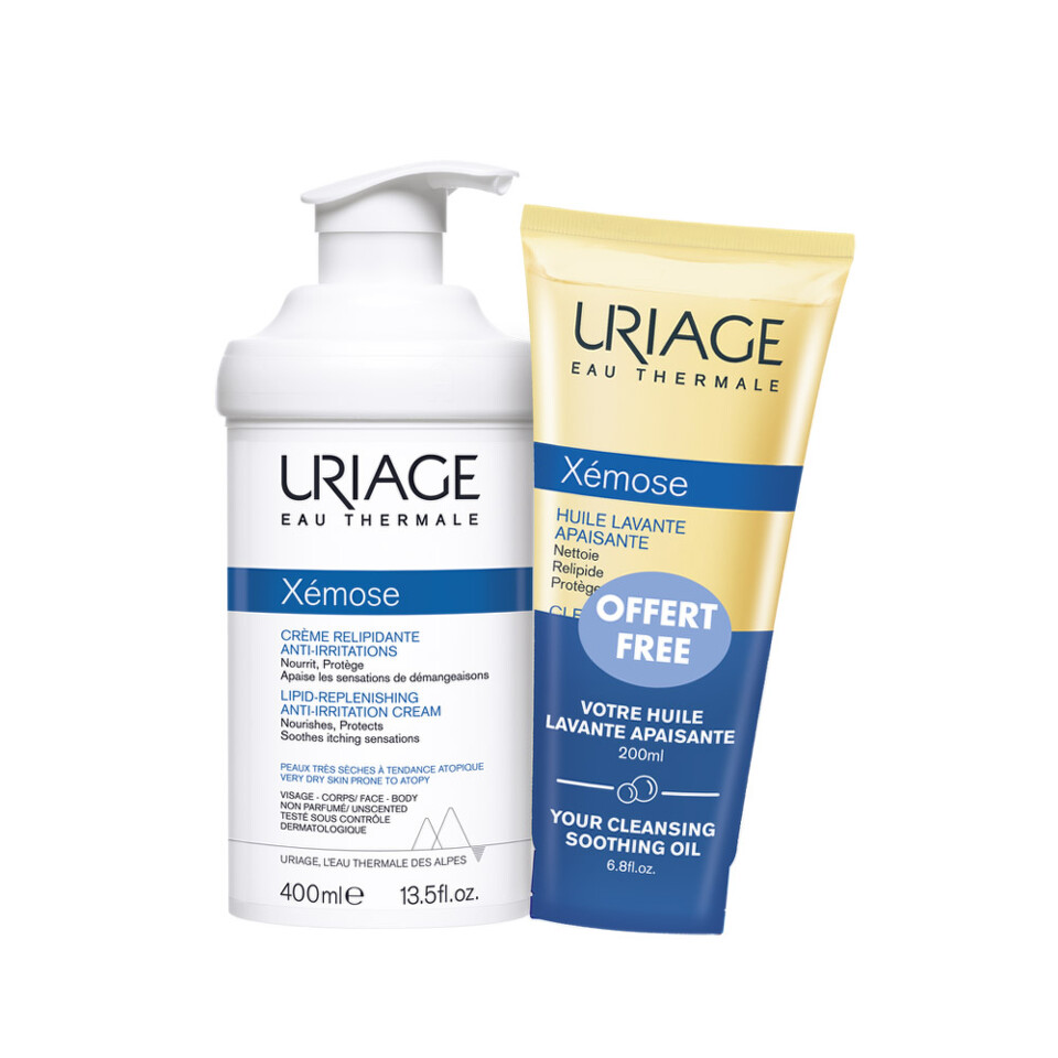Uriage Xemose krema 400ml + Ulje 200ml
