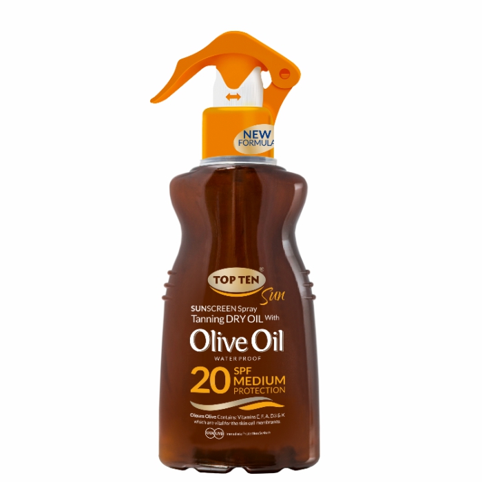 Top Ten Olive Sun Care Oil Spray Spf20 150ml