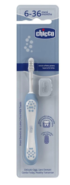 Chicco četkica za zube 6–36 meseci, indigo plava