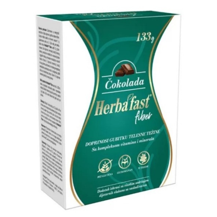 Herbafast Fiber - čokolada, 10 kesica