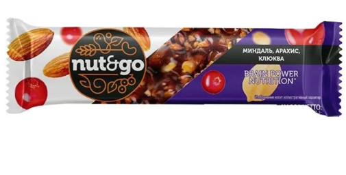 *NUT & GO musli tabla badem, kikiriki, brusnica 40gr