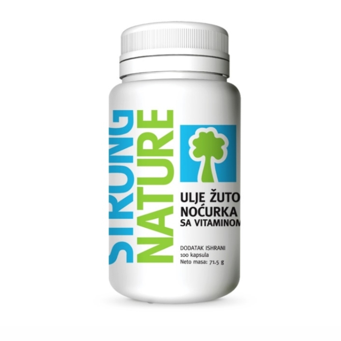 Strong Nature® Ulje žutog noćurka + vitamin E, 100 kapsula