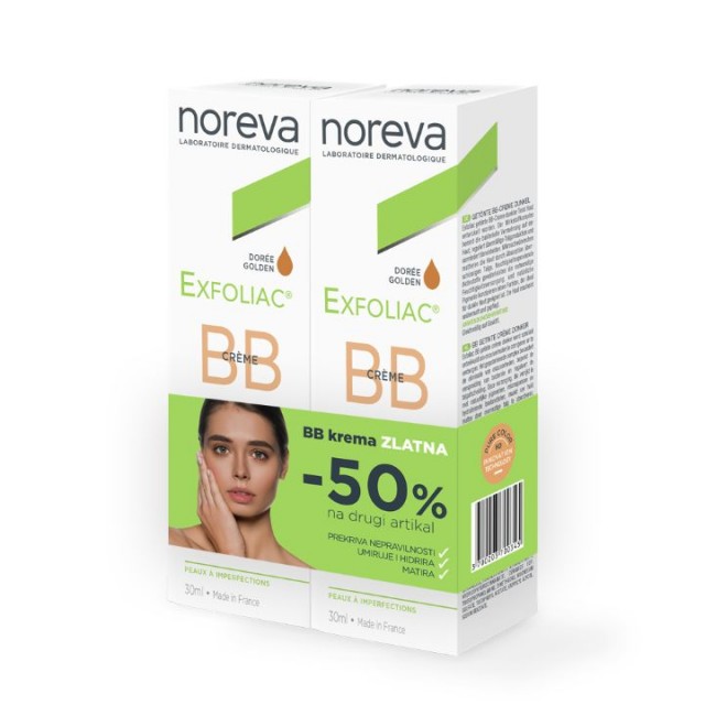 Noreva promo1+50%,exfol.bb krema claire