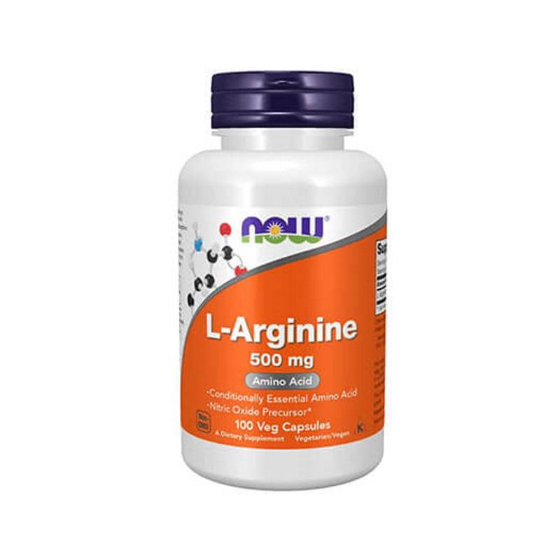 NOW ARGININE 500MG A100 KAPS.