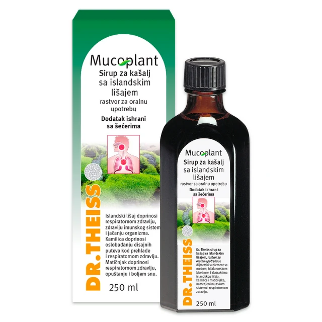 Mucoplant sirup sa ekstr. islandskog lisaja, 5g/100g, 250ml