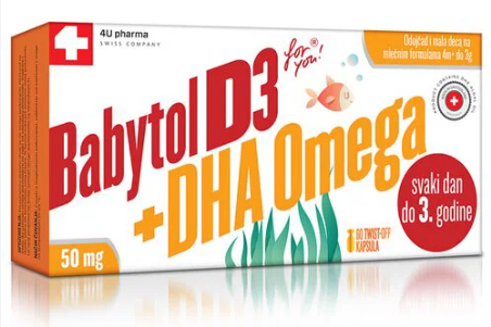 Babytol D3 + DHA Omega Twist-off, 60 kapsula
