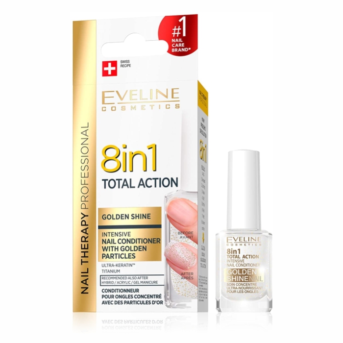 Eveline NAIL THERAPY 8in1 GOLDEN SHINE 12ml