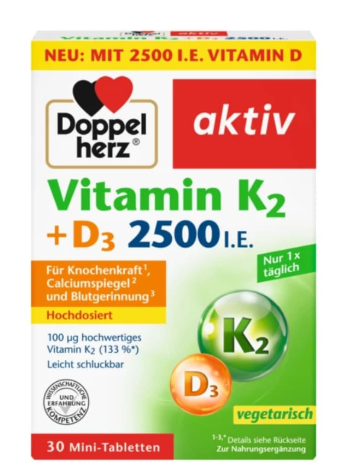 DH Aktiv Vitamin K2+D3 2500IU 30 tableta