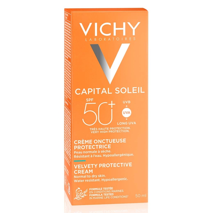 Vichy Capital Soleil Baršunasta krema za zaštitu od sunca za lepši izgled kože SPF50+ 50ml