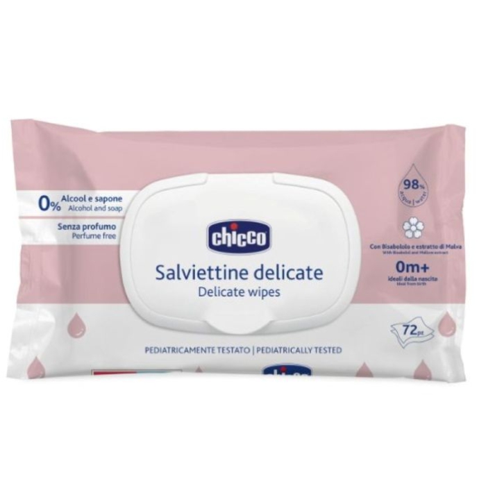 Chicco Delicate vl. maramice sa poklopcem 72kom.