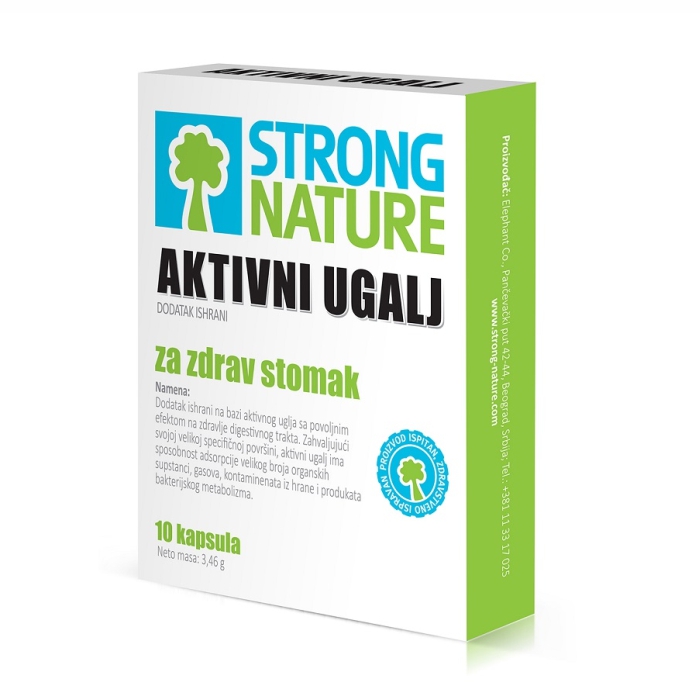 Strong Nature Aktivni ugalj 250mg 10kaps