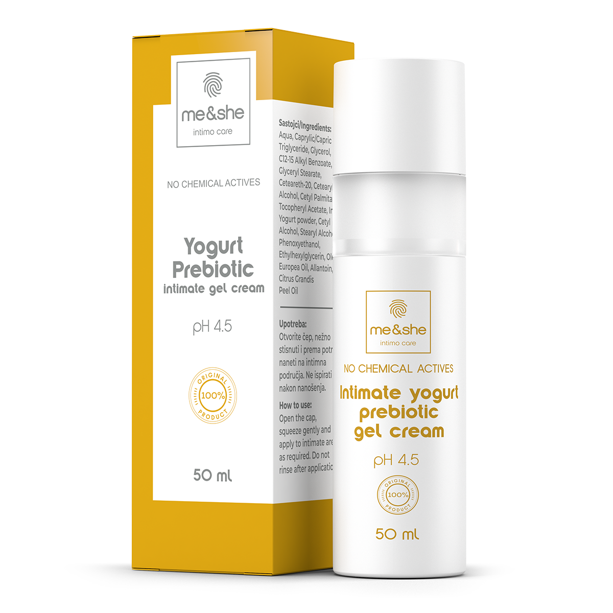 Me&She Yogurt Prebiotic Intimate gel-cream 50ml
