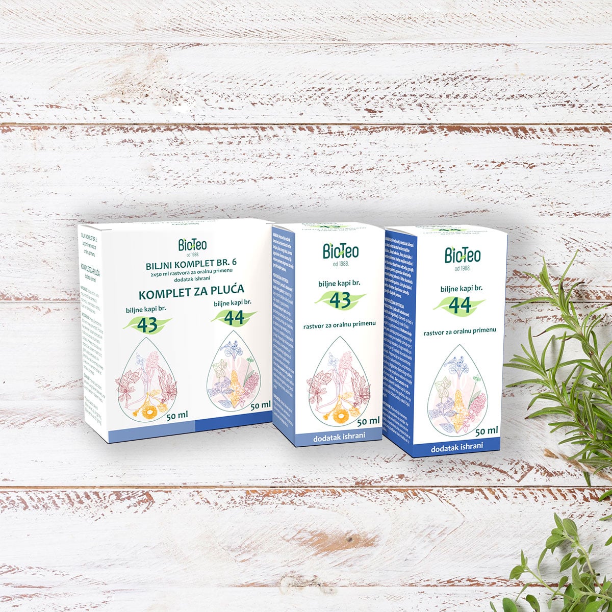 KOMPLET BR 6 ZA PLUCA BIOTEO