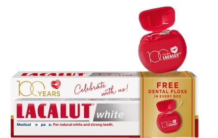 Lacalut Pasta White, 75 ml + Konac