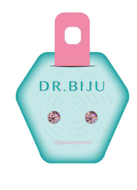 Dr. Biju minđuše 5.3mm svetlo roze krug DXI53C223