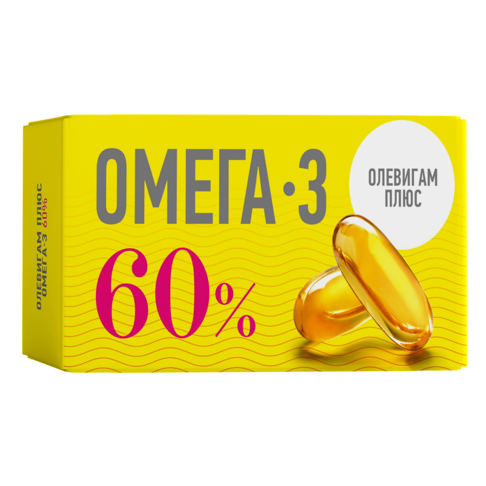Olevigam Plus Omega-3 60% 1300mg A30 caps.