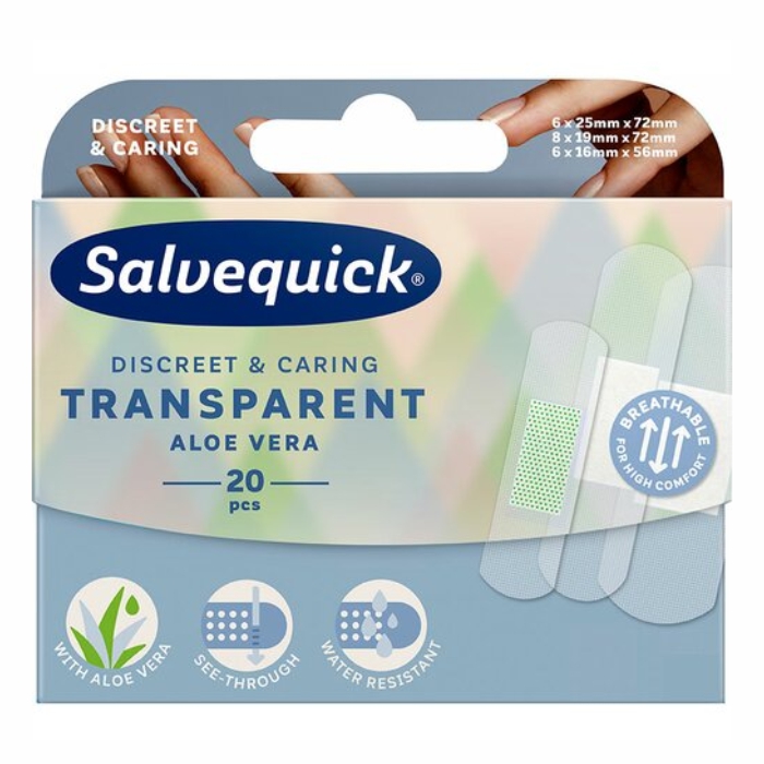 SALVEQUICK FLASTER ALOE VERA TRANSP. A20