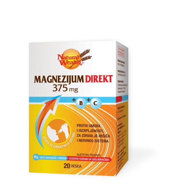 NW Magnezijum Direkt 375mg+B+C, 20 kesica