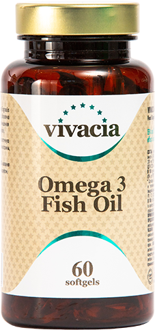 VIVACIA Omega 3 Fish Oil softgels caps. a60