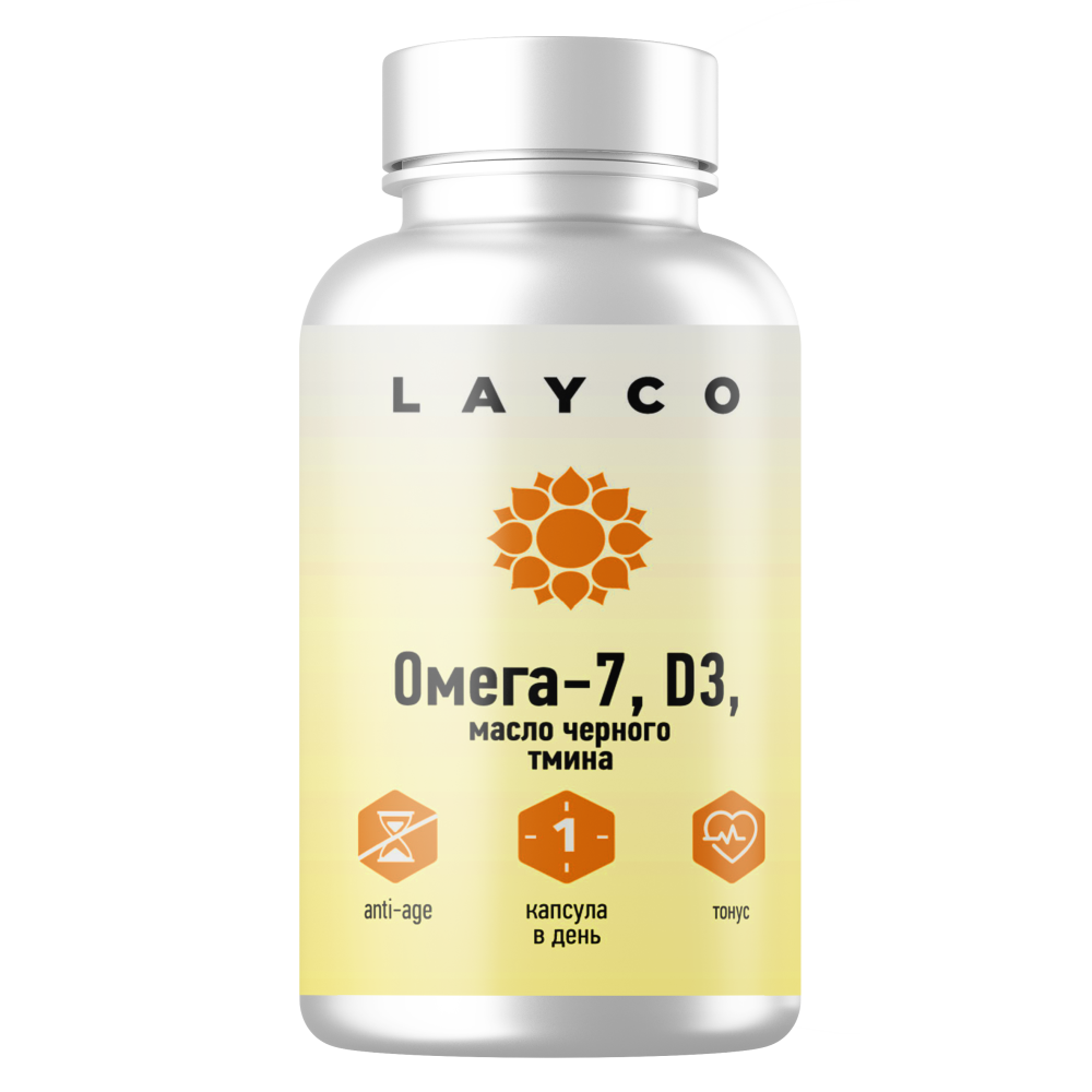 Layco Omega 7, D3 60 kapsula